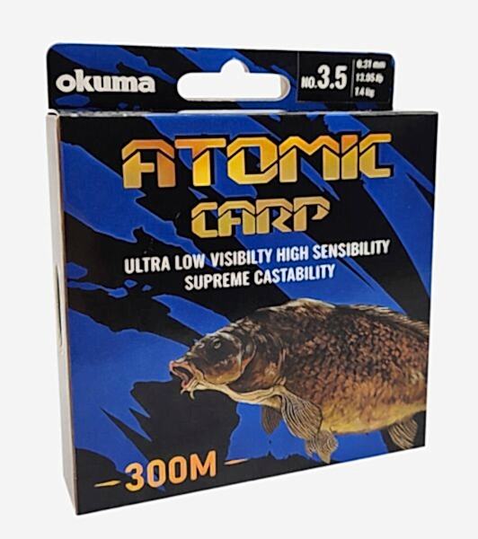 Okuma Atomic Carp Nylon Clear Color 300m Misina
