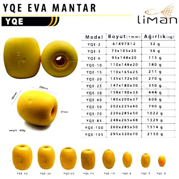 Liman YQE EVA Mantar-SARI