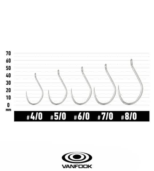 VANFOOK JH-40 JIGEN GRIPPY SILVER 6P #5/0