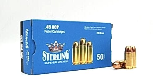 45ACP TURAÇ-STERLING FMJ 230GRN TABANCA FİŞEĞİ