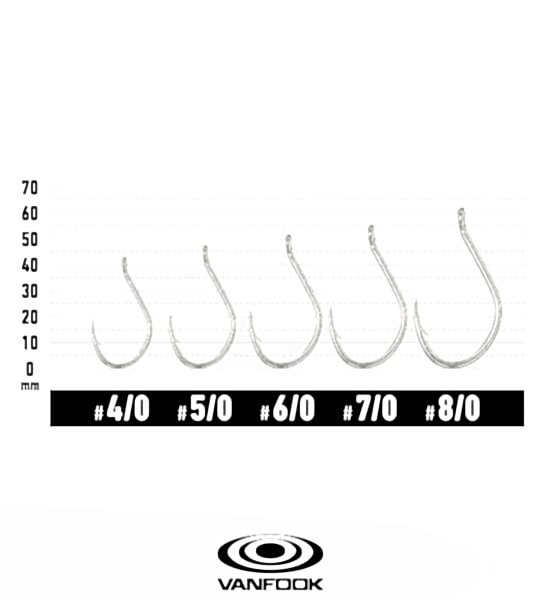 VANFOOK JH-40 JIGEN GRIPPY SILVER 3P #8/0