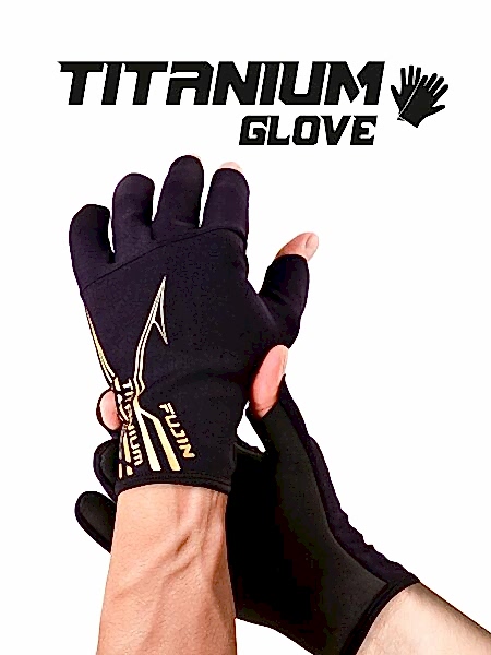 Fujin Pro Angler S24 Titanium Gloves Black Gold