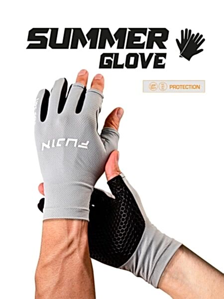Fujin Pro Angler S24 Summer Gloves Grey