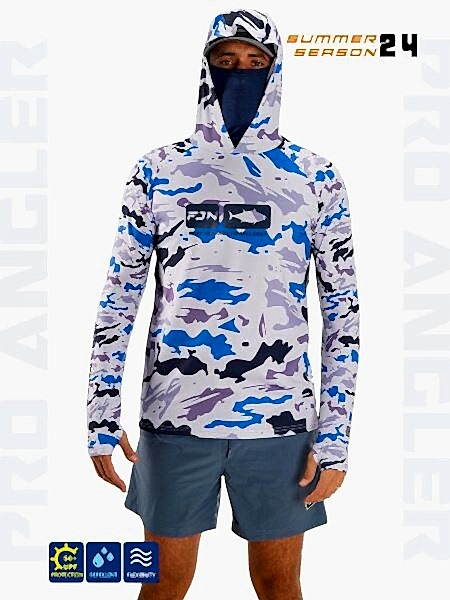Fujin Pro Angler S24 Buff&Hoodi Natural Blue Camo