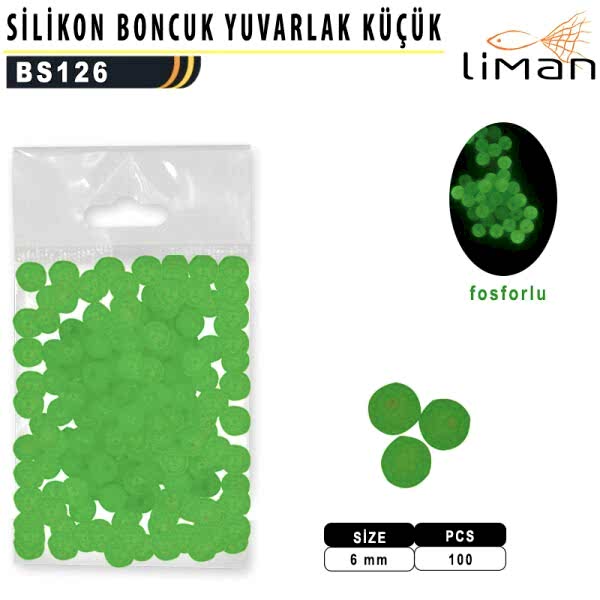 Liman Yuvarlak Silikon Boncuk Küçük 100 ad
