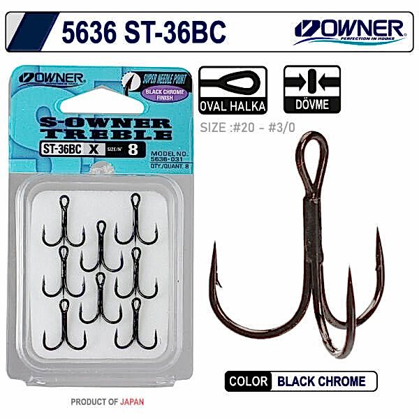 Owner 5636 St-36 Black Chrome Çarpma İğne