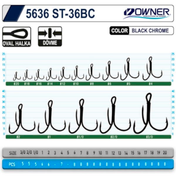 Owner 5636 St-36 Black Chrome Çarpma İğne