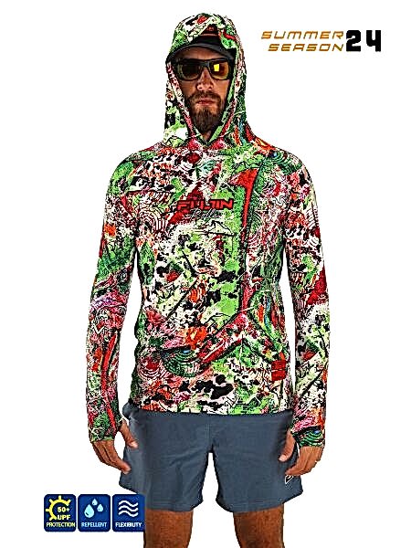 Fujin Pro Angler S24 Hooded Makai Green Red