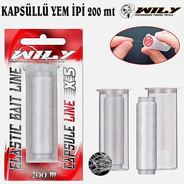 Wily  Kapsüllü Yem İpi 200 mt (0.15 ) ( Ekonomik )