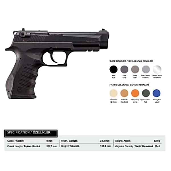 BLOW TR9202 FÜME KURUSIKI SES TABANCASI 9MM