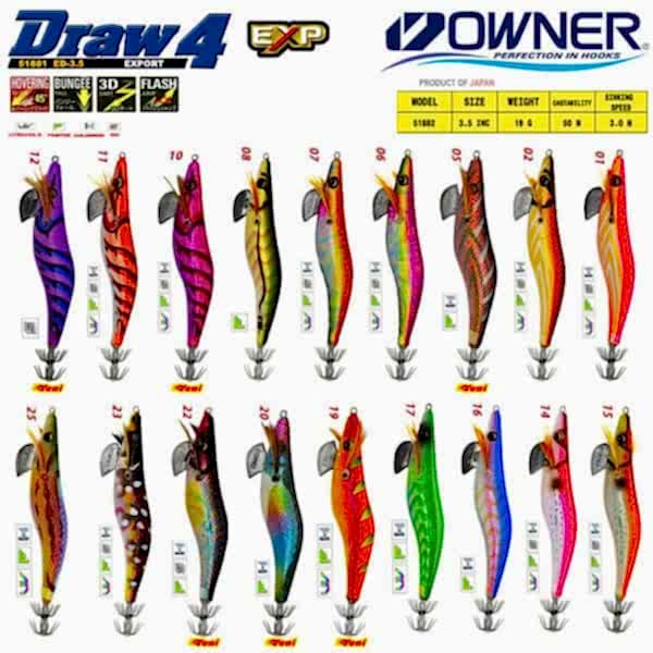 Owner 51882 DRAW SQUID ED-3,5 12CM  Kalamar