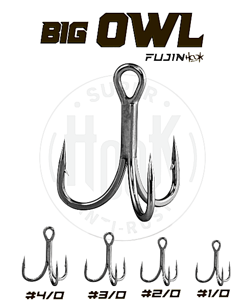 Fujin Big OWL Süper Anti-Rust Üçlü Kanca