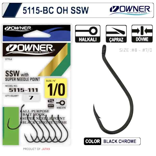 Owner 5115 Oh Ssw Black Chrome İğne