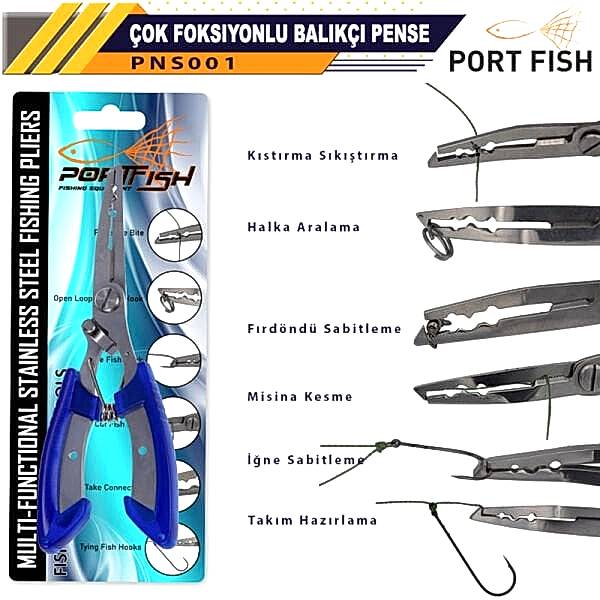 Portfish Çok Fonksiyonlu Balıkçı Pensesi Büyük