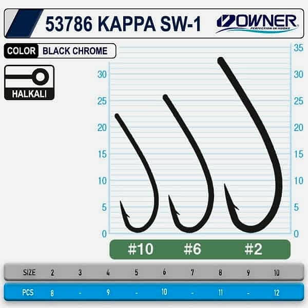 Owner 53786 Kappa Sw-1 Black Chrome İğne