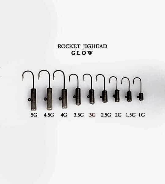 ROCKET JIGHEAD GLOW 4P 3G