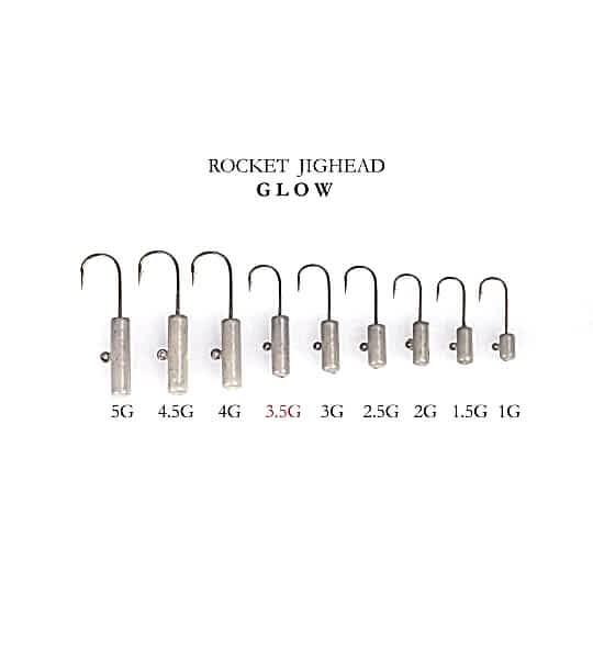 ROCKET JIGHEAD GLOW 4P 3.5G
