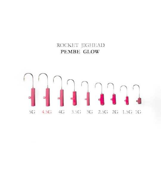 ROCKET JIGHEAD PEMBE GLOW 4P 4.5G