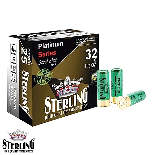 STERLING 12 Cal. Platinum Steel 32 G. No:6 Fişek