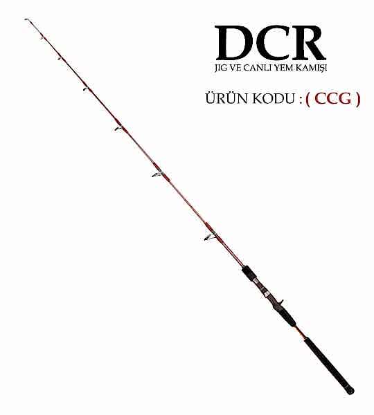 DCR PİRİ REİS TETİKLİ JIG VE CANLI YEM KAMIŞI 185 CM 150-350 BORDO
