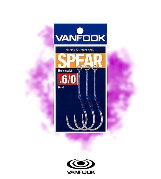 VANFOOK SA-60 SPEAR SINGLE ASSIST 2P #6/0