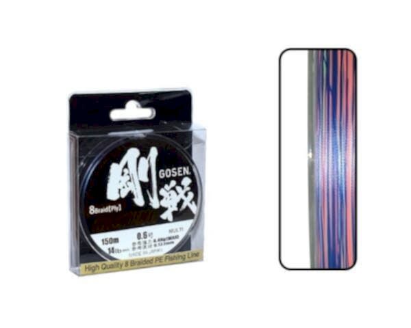 Gosen W8 Casting PE 8 Örgü Spin İp Misina 150mt Multi Color PE0.6-0.132MM %100 Japon