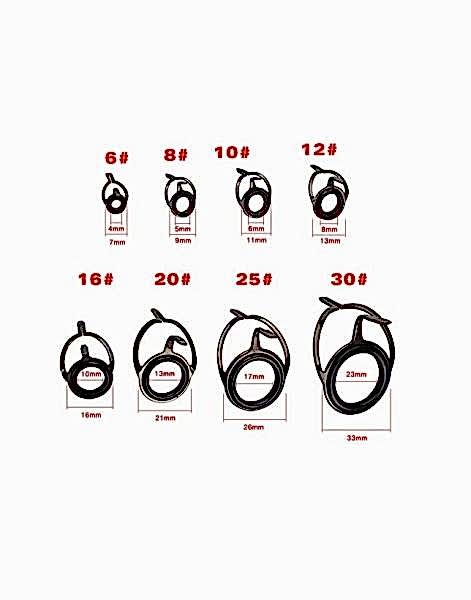 Captain Spin Kamış Halka Seti İki Ayaklı Porselen 45'li Kutu 6-8-10-12-16-20-25-30mm