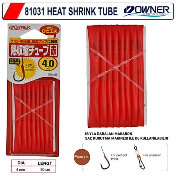 Owner 81031 Heat Shrink Tube 1.2m Red