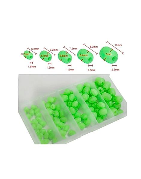 Captain 7660 Silikon Boncuk Seti Glow 100lü Kutuda