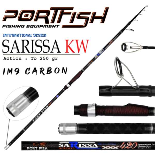 Portfish Sarissa KW Surf Carbon Olta Kamışı 420 cm 250 gr