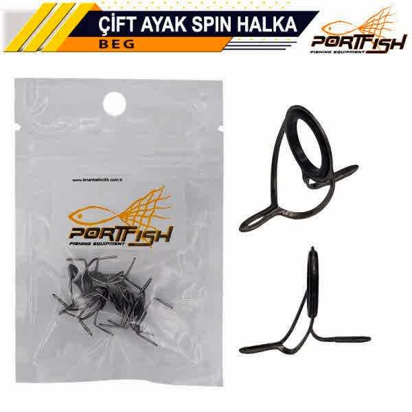 Portfish Paslanmaz Porselen Çift Ayak Spin Halka Seti - 10 adetli