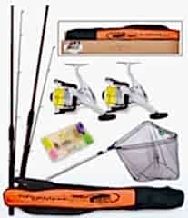 Lineaeffe Top Spınn 2 Rod 2 Reel Rod Cover 1Alu Net Set Of Lures