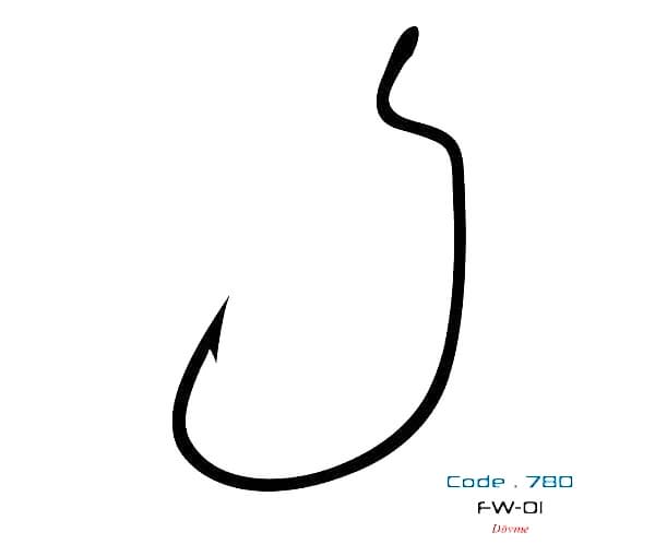 7801 FW-01 #4/0 BLACK NIKEL 5P