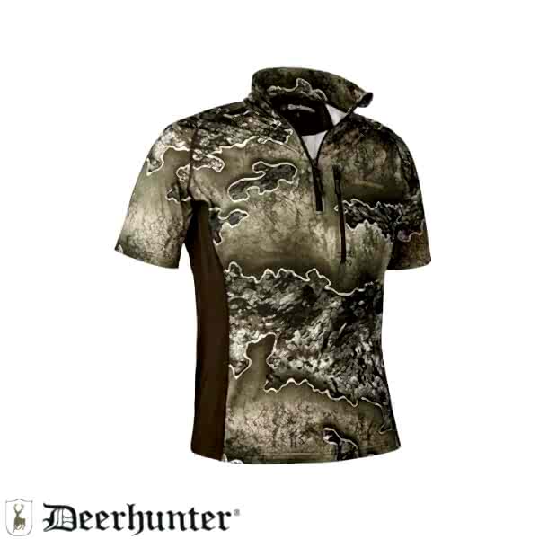 DEERHUNTER Yaka Fermurlı K.Kollu Realtree Tişört XL