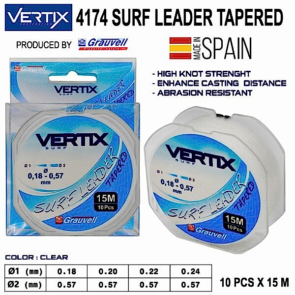 Vertix Surf Leader 10x15m Misina - clear