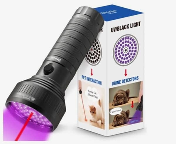 Otirilio 51 LED UV Balıkçı Feneri ve Lazer Pointer (Mor Işık)