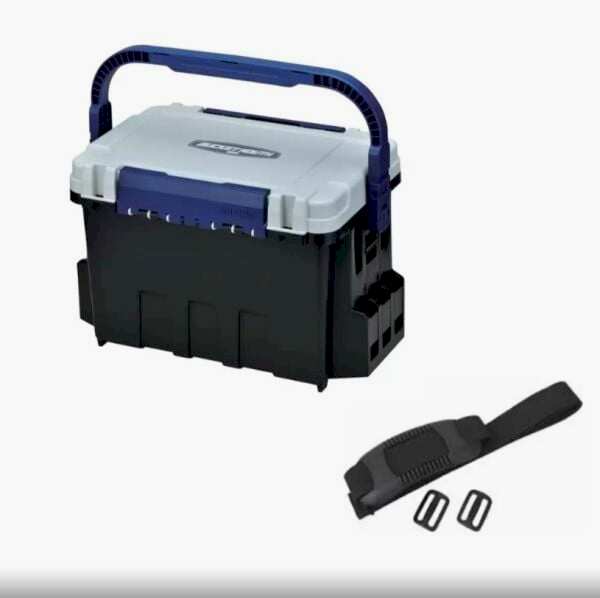 Meiho Bucket Mouth BM-9000 Siyah Takım Kutusu + Hard Belt BM-200 Askı