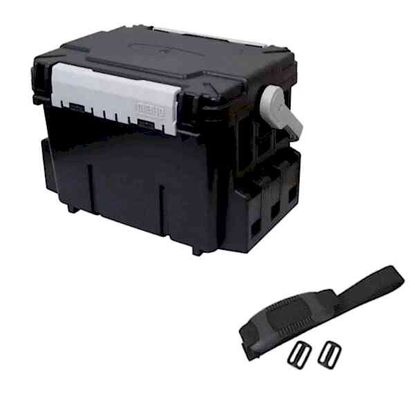 Meiho Bucket Mouth BM-7000 Siyah Takım Kutusu + Hard Belt BM-200 Askı