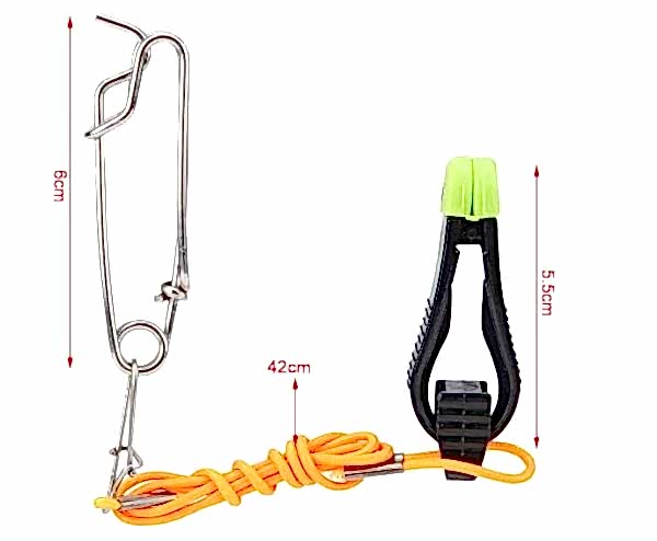 Captain 7652 Trolling Downrigger Clip 6cm + Trolling Snap Karabina 6cm